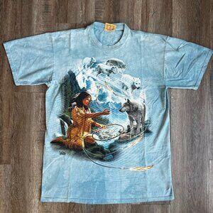 Vintage Y2K 2001 The Mountain Dream Catcher T-Shirt - size Large